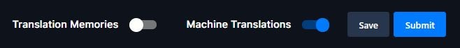 The machine translations toggle in the subtitler